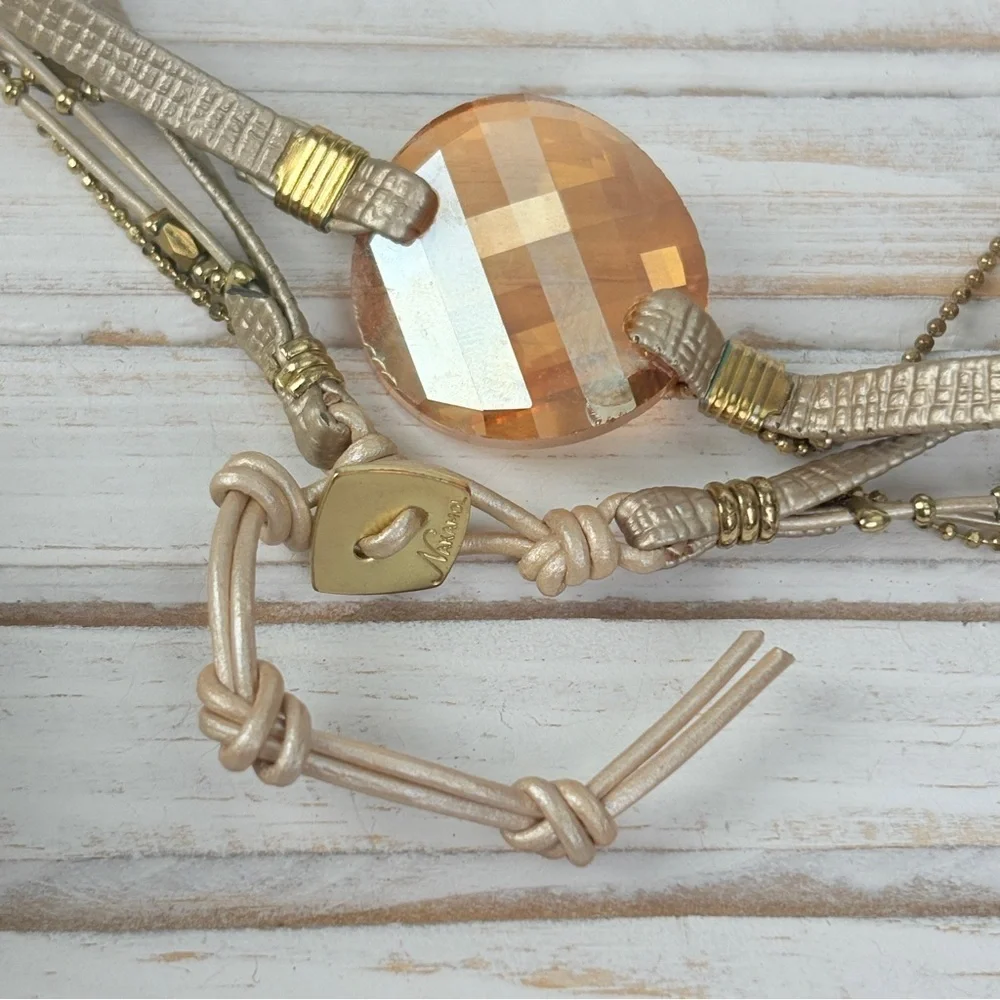 Nakamol Elegant Gold Wrap Bracelet with Crystal Accent